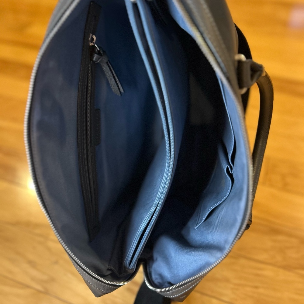 Ted Baker Men's Matcher Faux Leather Black Briefcase Document Bag - Picture 12 of 17